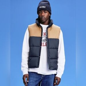 Old Navy 94 Puffer vest Colorblock Navy brown Outdoors Hiking XL
